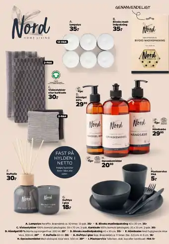 Netto Nord home living fyrfadslys tilbud