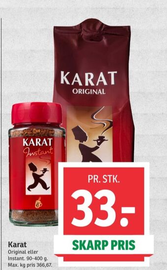 SPAR Karat instant kaffe tilbud