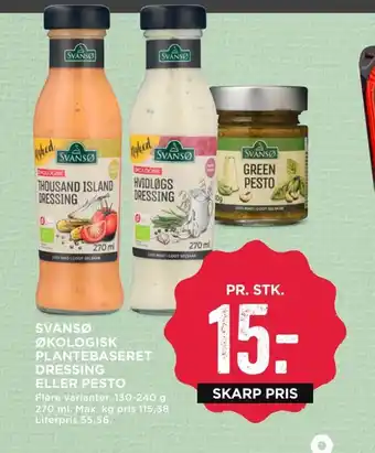 MENY Svansø Økologisk Plantebaseret Dressing Eller Pesto tilbud