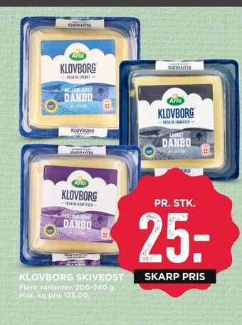MENY Klovborg Skiveost tilbud