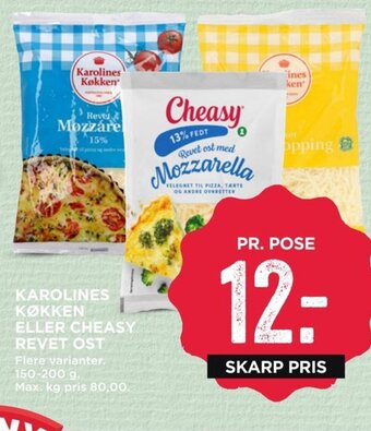 MENY Karolines Køkken Eller Cheasy Revet Ost tilbud