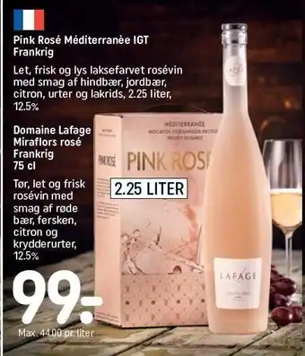 Pink rosé méditerranèe igt el. domaine lafage miraflors rosé