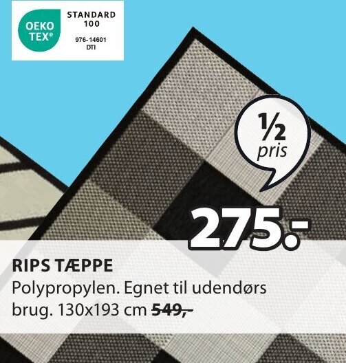 RIPS TÆPPE tilbud hos JYSK
