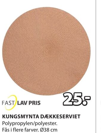 JYSK KUNGSMYNTA DÆKKESERVIET tilbud
