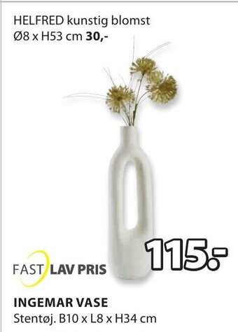JYSK INGEMAR VASE tilbud