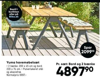 Bilka Yuma havemøbelsæt tilbud