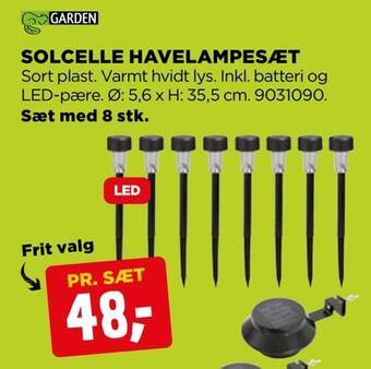 jem & fix Solcelle havelampesæt tilbud