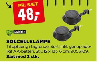 jem & fix Solcellelampe tilbud