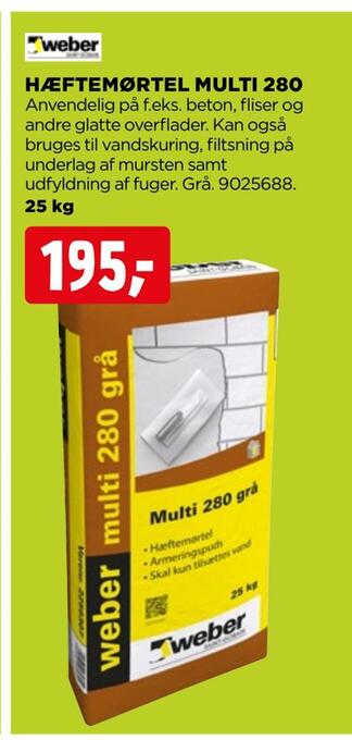 jem & fix Hæftemørtel multi 280 tilbud