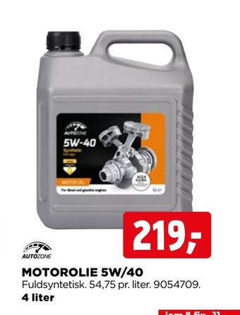 jem & fix Motorolie 5w/40 tilbud