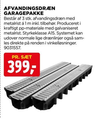 jem & fix Afvandingsdræn garagepakke tilbud