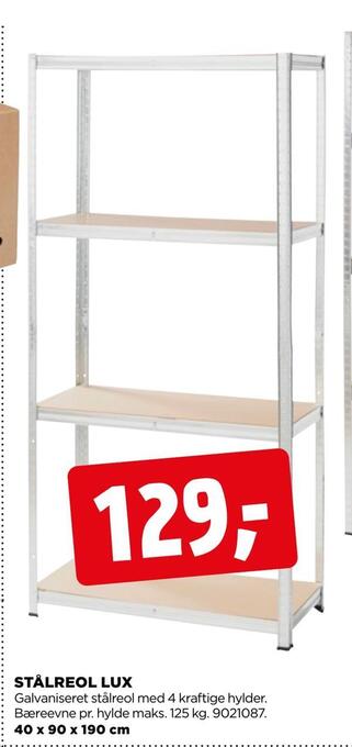 jem & fix Stålreol lux tilbud