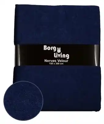 Velour dug - 15 meter - blå - nervøs velour - pakke med 15 meter