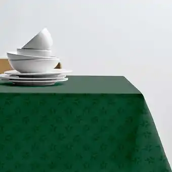 Kop & Kande Södahl forget-me-not damaskdug green 140x320 cm tilbud