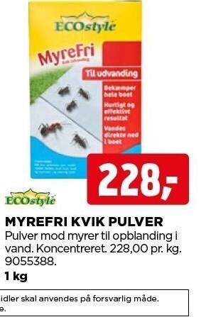 jem & fix Ecostyle myrefri kvik pulver tilbud