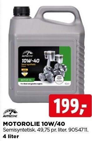 jem & fix Autozone motorolie 10w/40 tilbud