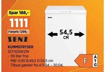 Power Senz kummefryser tilbud