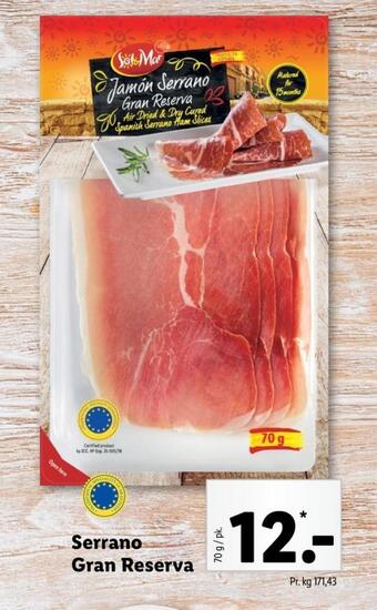 Lidl Sol & mar serranoskinke tilbud