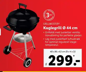 Lidl Grillmeister kuglegrill tilbud