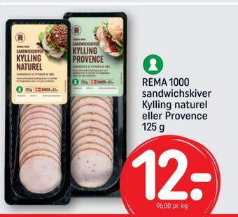 REMA 1000 Sandwichskiver kyllingebryst provence tilbud