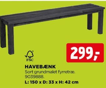 jem & fix Ukendt havebænk tilbud