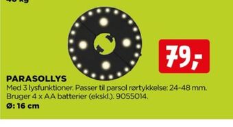 jem & fix Ukendt parasollys tilbud