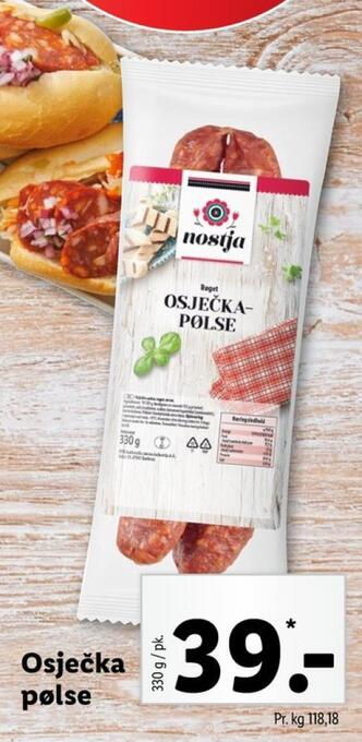 Lidl Nostja pølser tilbud