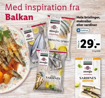 Lidl Nostja brisling tilbud