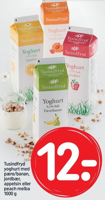 REMA 1000 Tusindfryd yoghurt jordbær tilbud