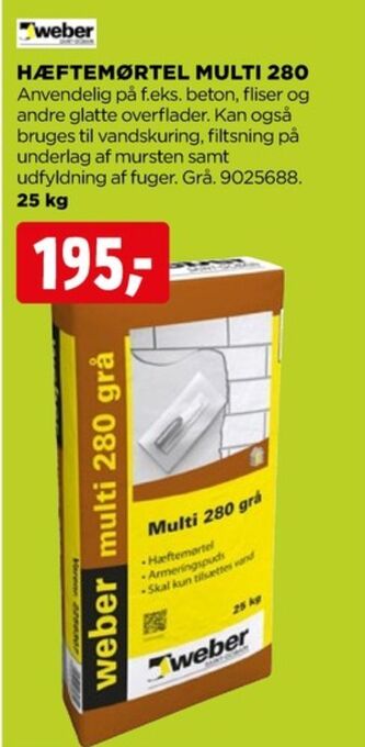jem & fix Weber mørtel tilbud