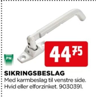 jem & fix Pn beslag sikringsbeslag tilbud
