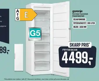 Skousen Gorenje fryseskab fns619eew5 tilbud