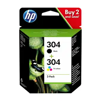 Expert Hp 304 2-pack sort/farvepatron 3jb05ae tilbud