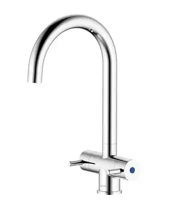Køkkenarmatur twin krom - geyser