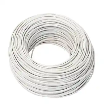 jem & fix Ledning 100 m. 2 x 0,75 mm². flad hvid tilbud