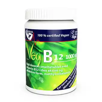Helsemin Biosym, veg b12 vitamin, smeltetablet, 120 tab tilbud