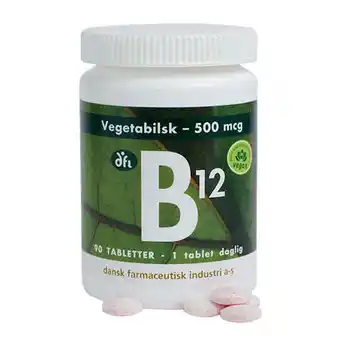 Grønne dfi vitaminer, b12 vitamin 500 mcg, 90 tab