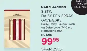 Salling Marc jacobs daisy pen spray gaveæske tilbud