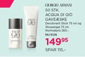 Giorgio armani acqua di gio gaveæske