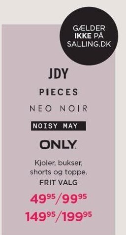Salling Kjoler, bukser, shorts og toppe tilbud