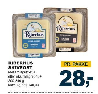 Let-Køb Riberhus skiveost tilbud