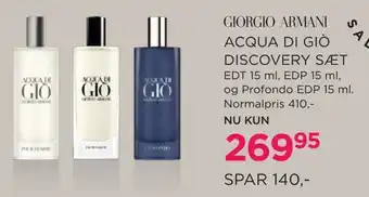 Salling Acqua di giò discovery sæt tilbud