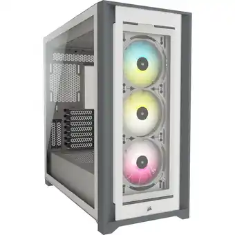 Corsair icue 5000x rgb midi tower (hvid)