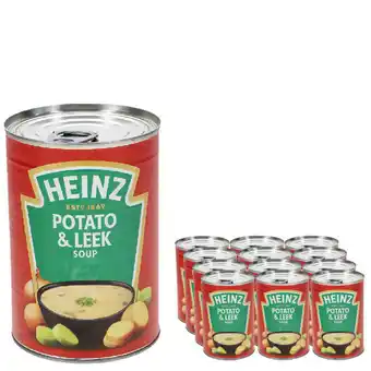 12-pak heinz potato & leek soup 400g | super velsmagende suppe fra heinz med smag af kartofler og porrer. perfekt som frokost