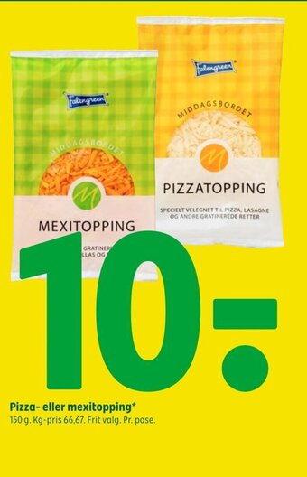 Coop 365 Pizza- eller mexitopping tilbud