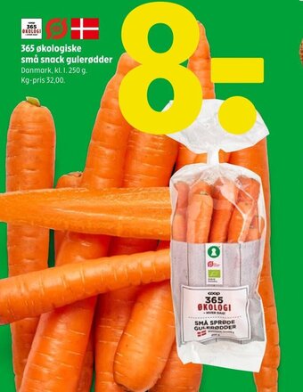 Coop 365 365 økologiske små snack gulerødder tilbud