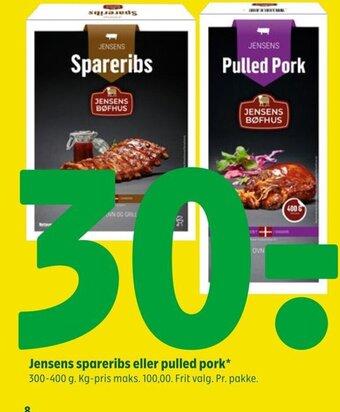 Coop 365 Jensens spareribs eller pulled pork tilbud