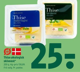 Coop 365 Thise økologisk skiveost tilbud