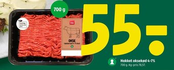 Coop 365 Hakket oksekød 4-7% tilbud