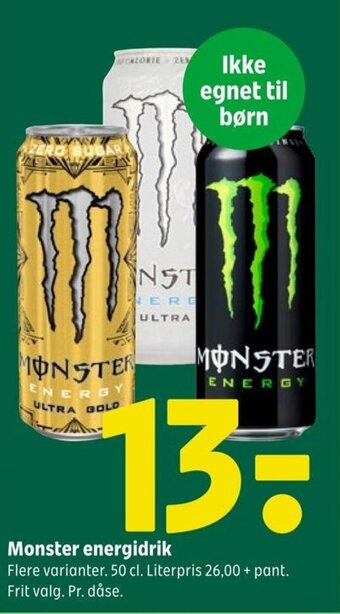 Coop 365 Monster energidrik tilbud